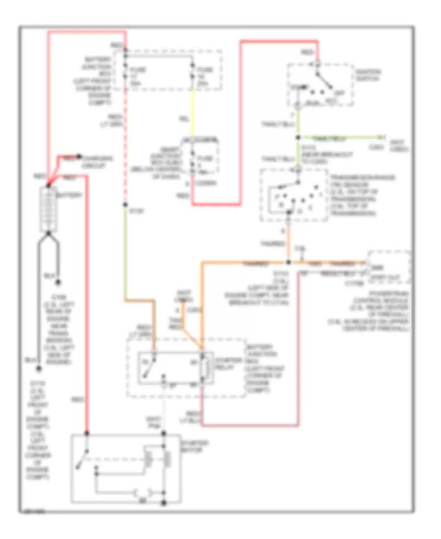 Starting Wiring Diagram A T Except Hybrid for Mercury Mariner 2007