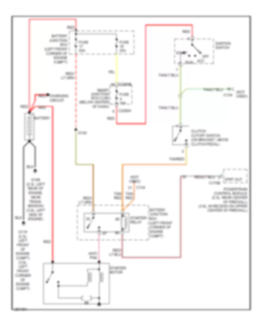 Starting Wiring Diagram M T Except Hybrid for Mercury Mariner 2007