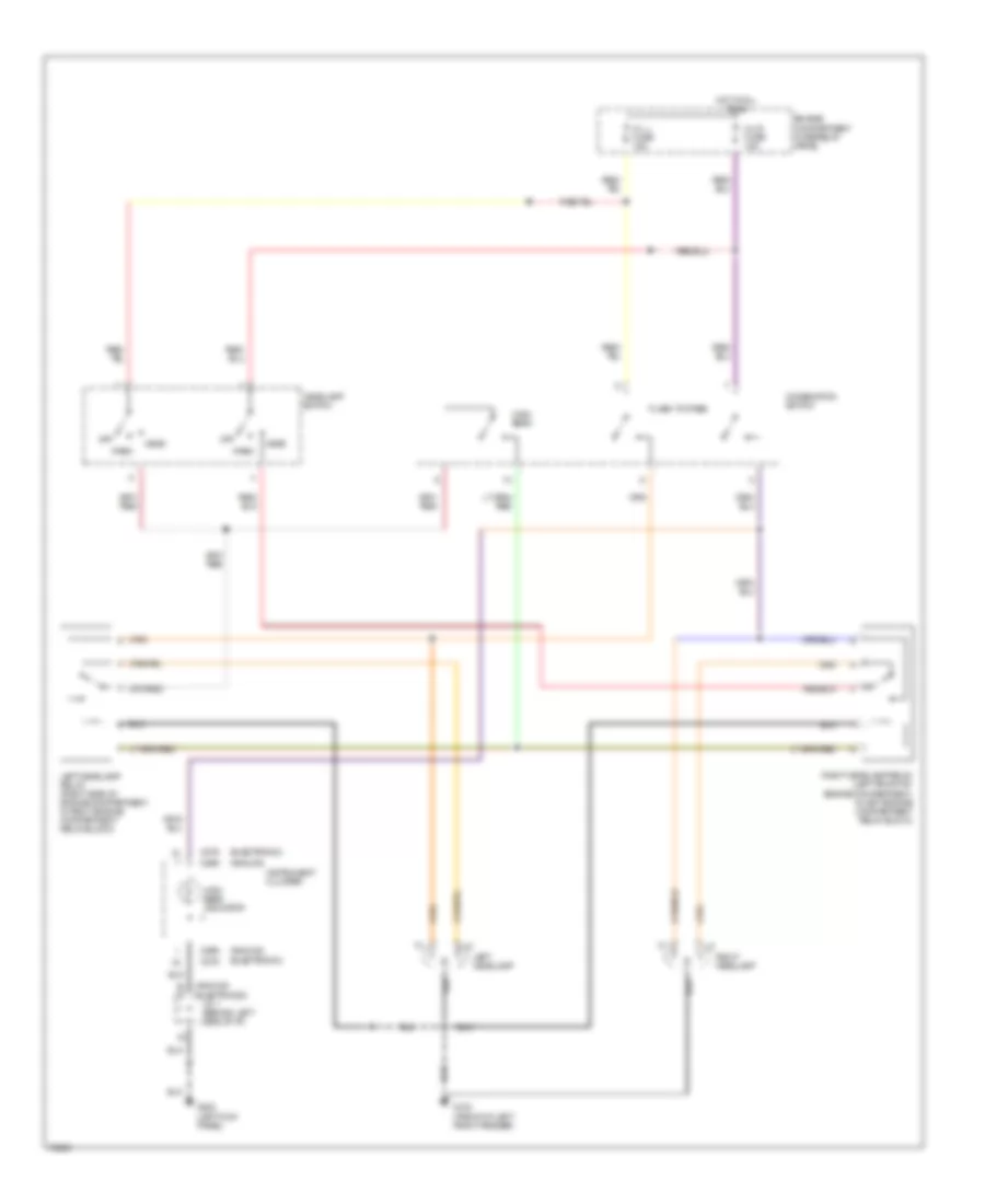 Headlight Wiring Diagram, without DRL for Mercury Villager GS 1996