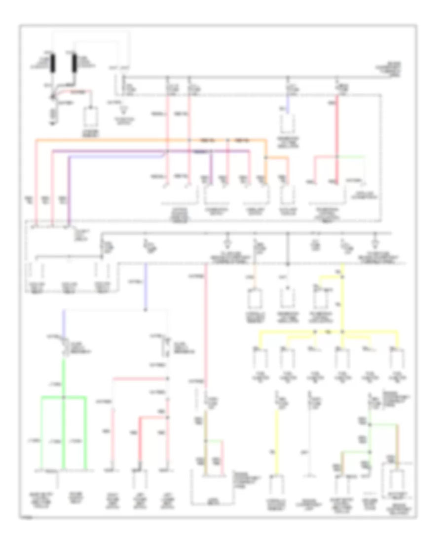 Power Distribution Wiring Diagram 1 of 4 for Mercury Villager GS 1996
