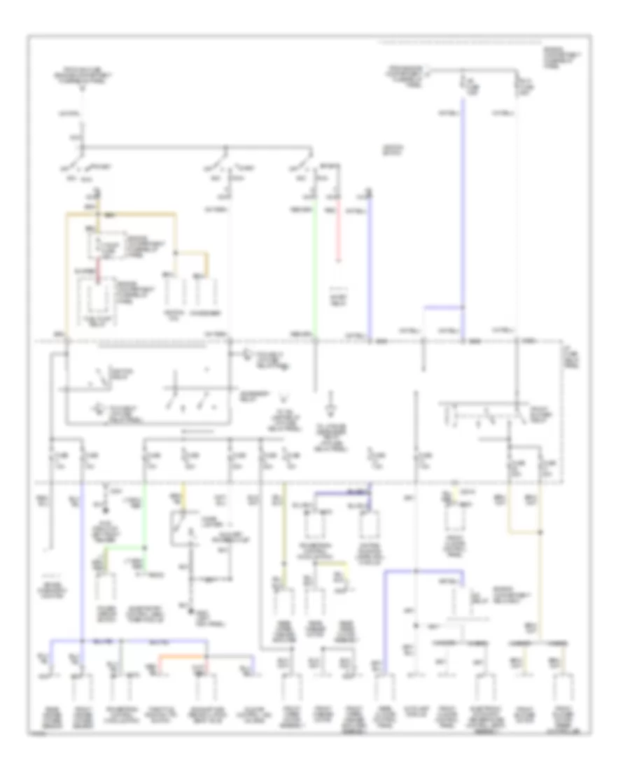 Power Distribution Wiring Diagram 2 of 4 for Mercury Villager GS 1996