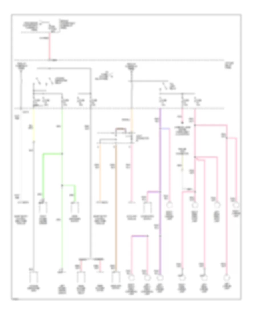 Power Distribution Wiring Diagram 3 of 4 for Mercury Villager GS 1996