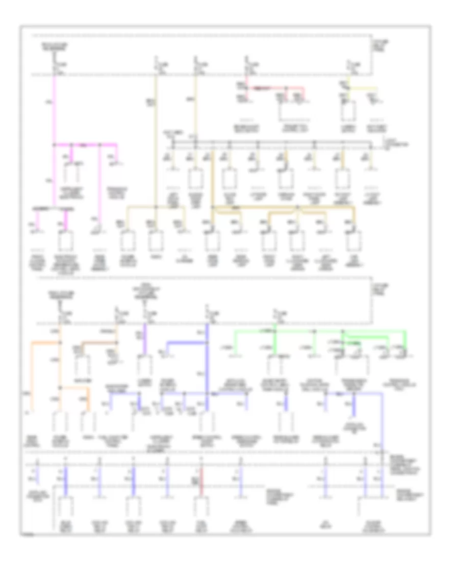 Power Distribution Wiring Diagram 4 of 4 for Mercury Villager GS 1996