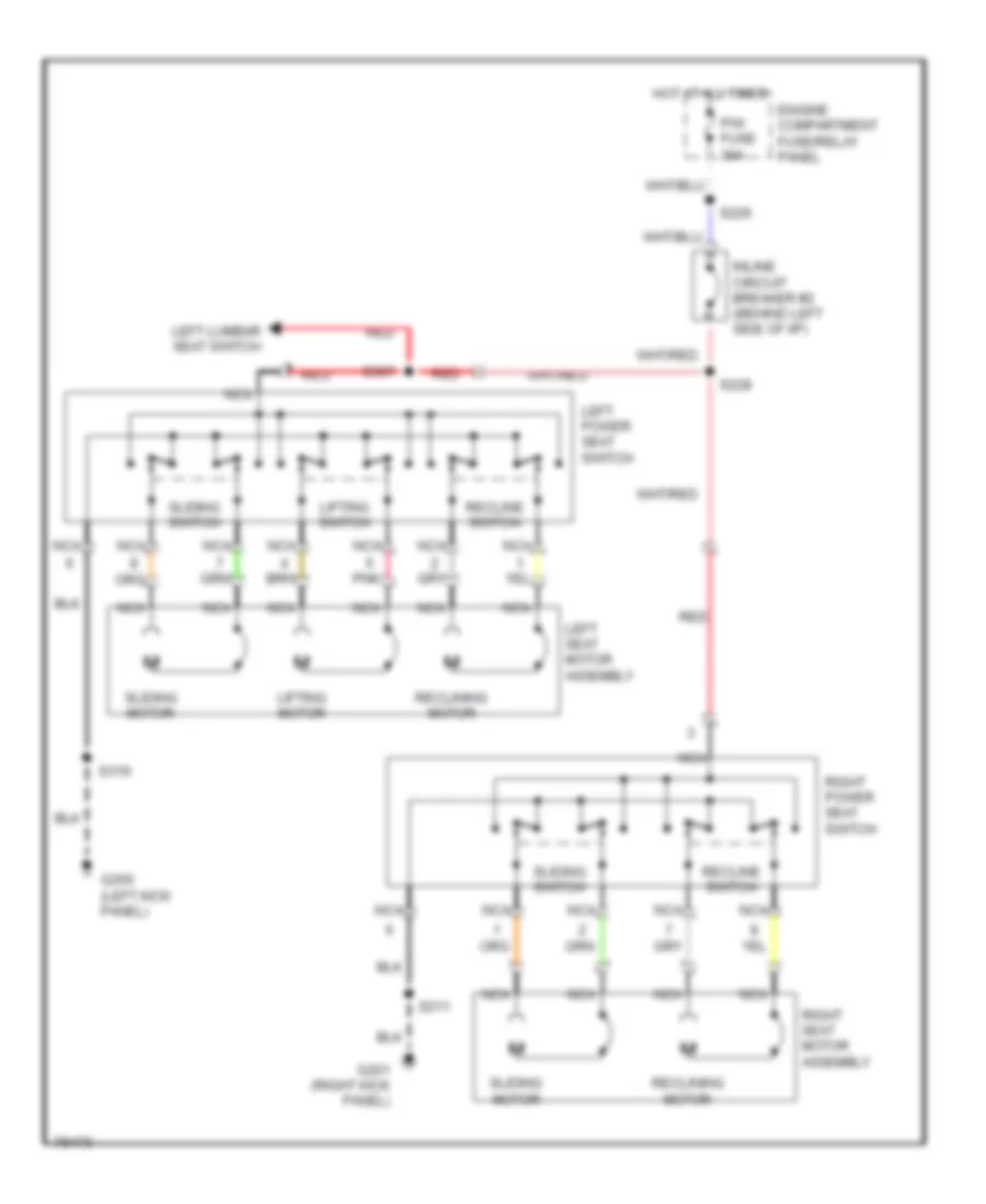 Power Seat Wiring Diagram for Mercury Villager GS 1996