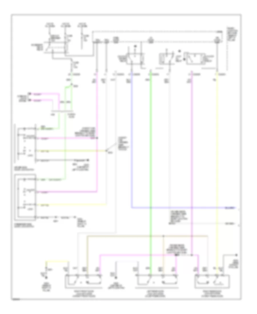 Forced Entry Wiring Diagram without Memory 1 of 2 for Mercury Milan 2007