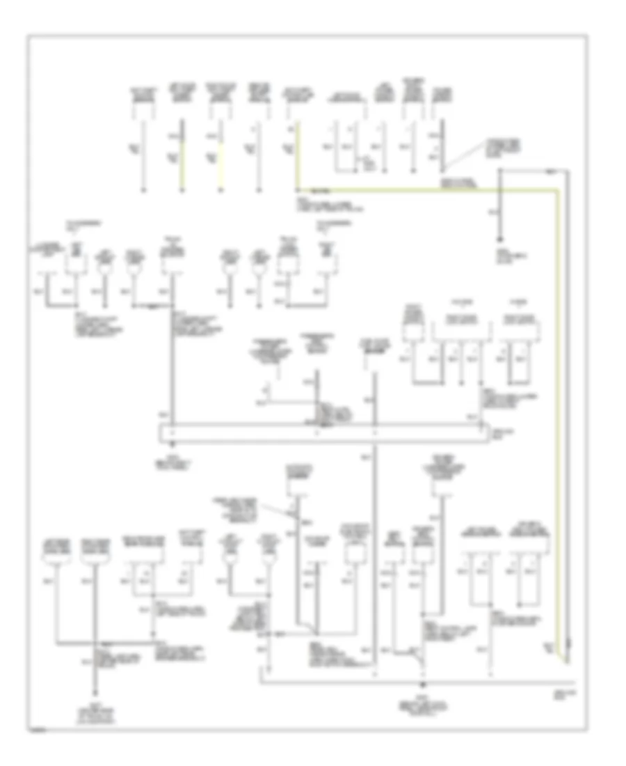 Ground Distribution Wiring Diagram 3 of 3 for Mercury Cougar XR7 1997
