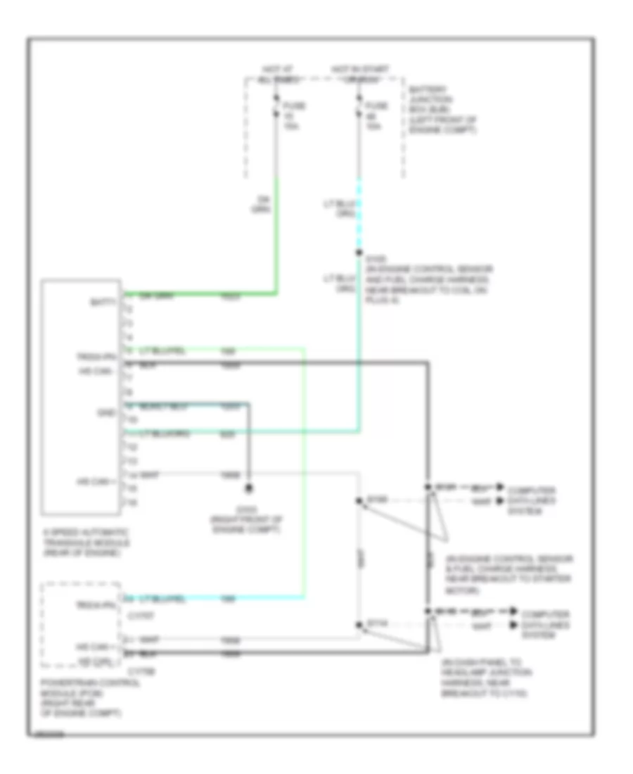 A T Wiring Diagram 6 Speed A T for Mercury Montego 2007