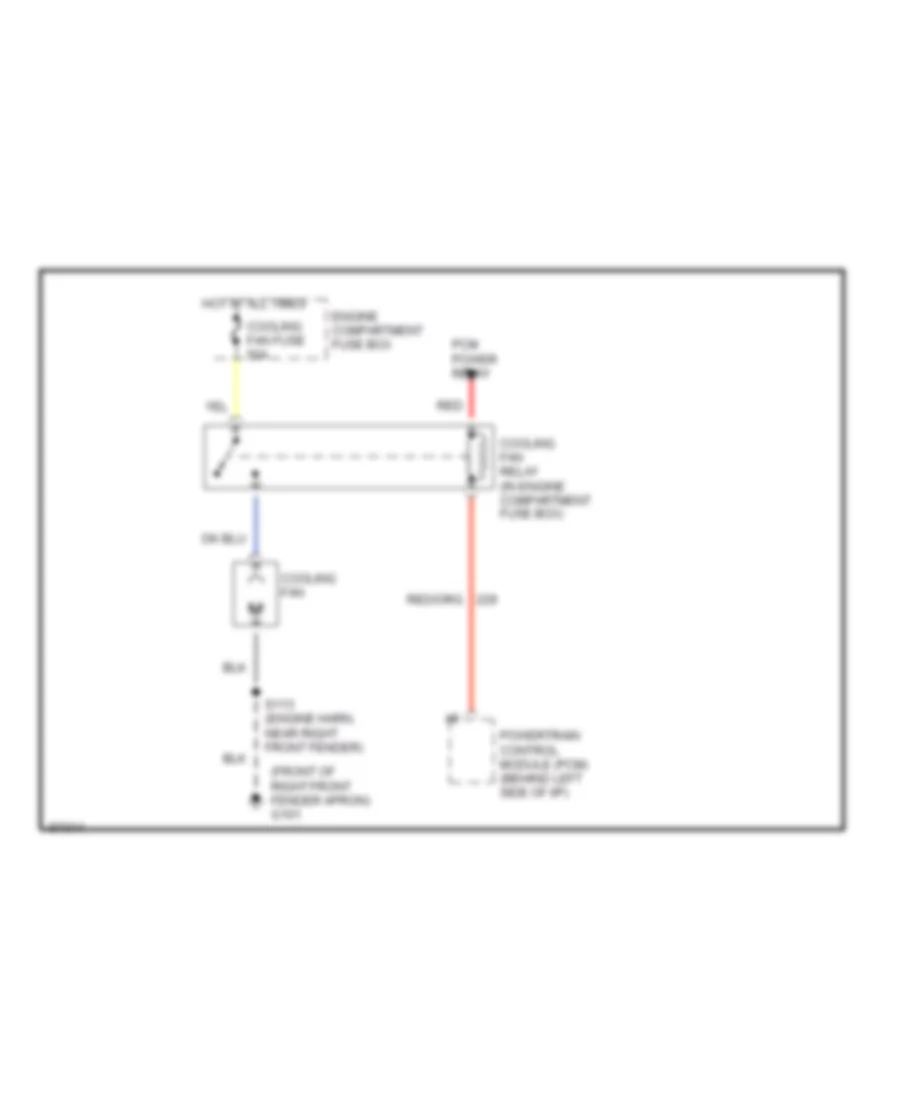 Cooling Fan Wiring Diagram for Mercury Grand Marquis GS 1997
