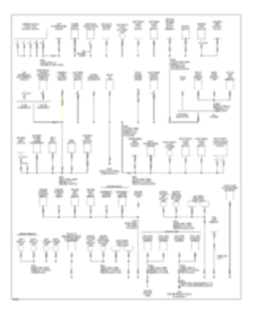 Ground Distribution Wiring Diagram 3 of 3 for Mercury Grand Marquis GS 1997
