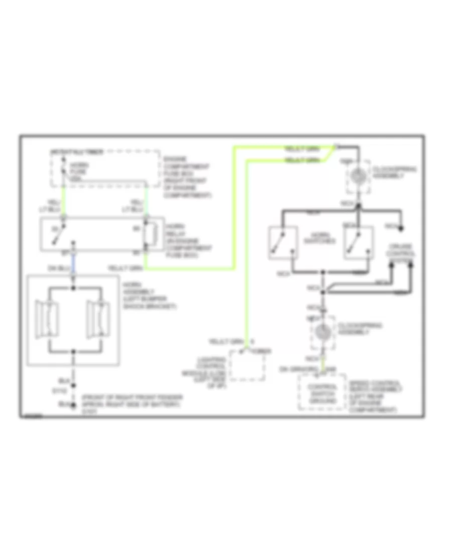 Horn Wiring Diagram for Mercury Grand Marquis GS 1997