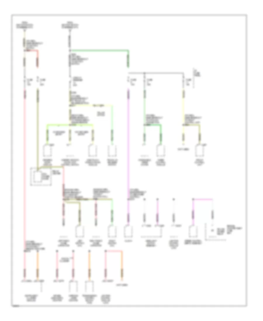 Power Distribution Wiring Diagram (4 of 4) for Mercury Grand Marquis GS 1997