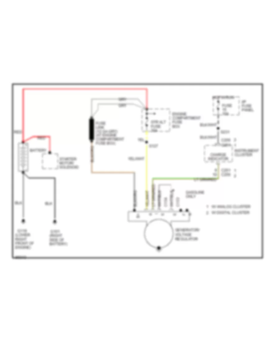 Charging Wiring Diagram for Mercury Grand Marquis GS 1997