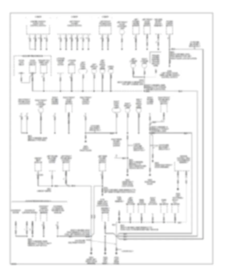 Ground Distribution Wiring Diagram 3 of 4 for Mercury Mountaineer 1997