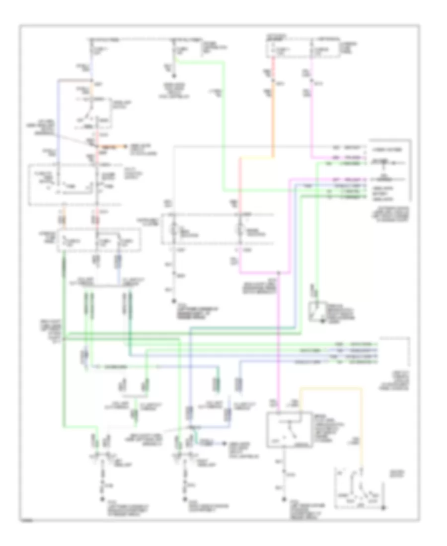 Headlamps Wiring Diagram, with DRL for Mercury Mountaineer 1997