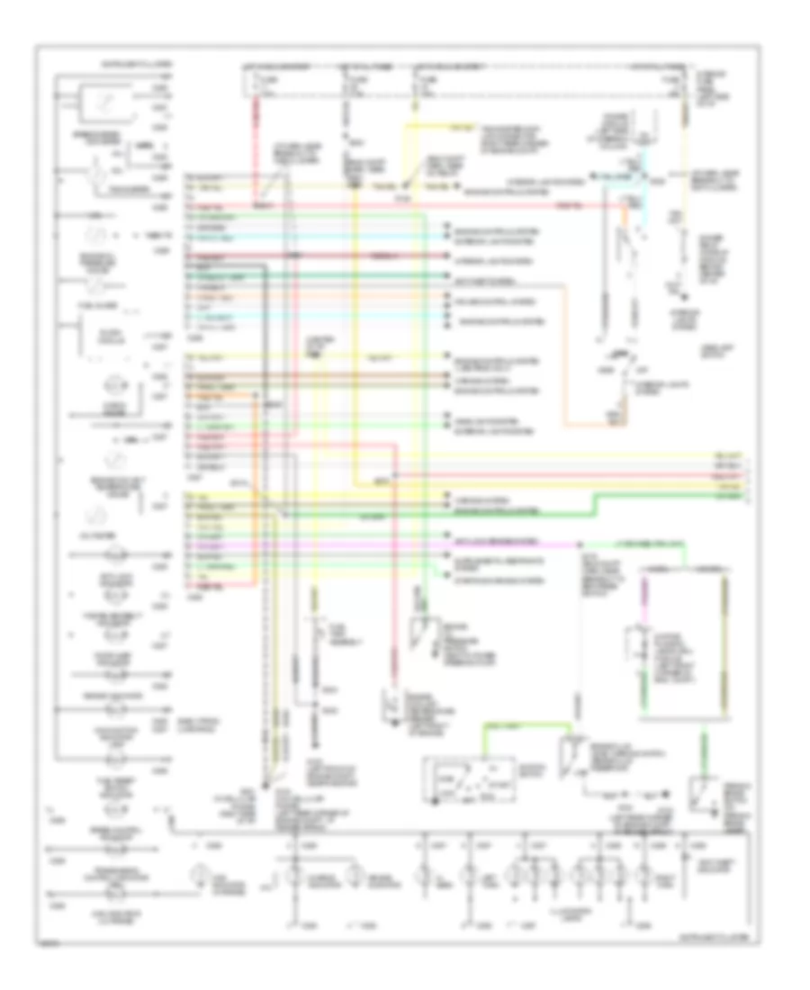 Instrument Cluster Wiring Diagram 1 of 2 for Mercury Mountaineer 1997