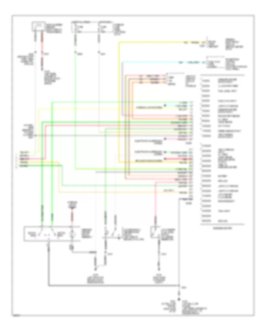 Instrument Cluster Wiring Diagram 2 of 2 for Mercury Mountaineer 1997