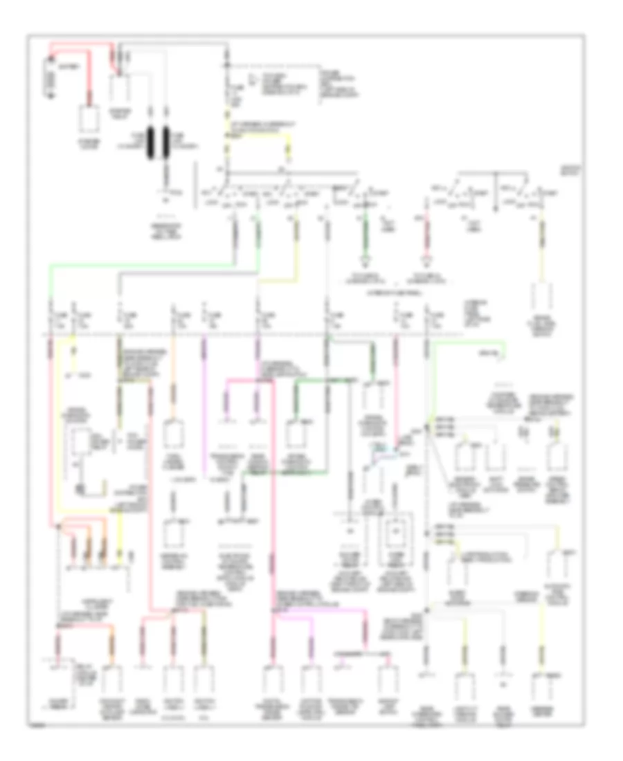 Power Distribution Wiring Diagram 1 of 5 for Mercury Mountaineer 1997