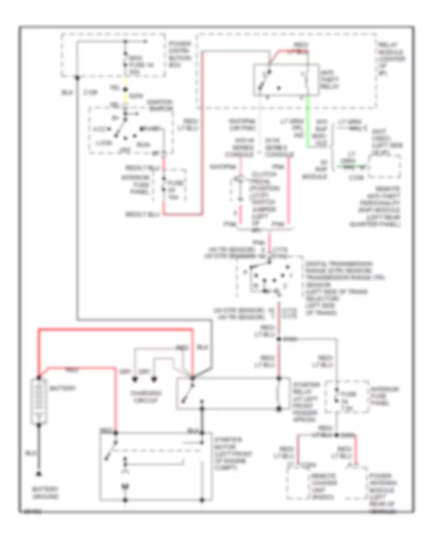 Starting Wiring Diagram, AT for Mercury Mountaineer 1997