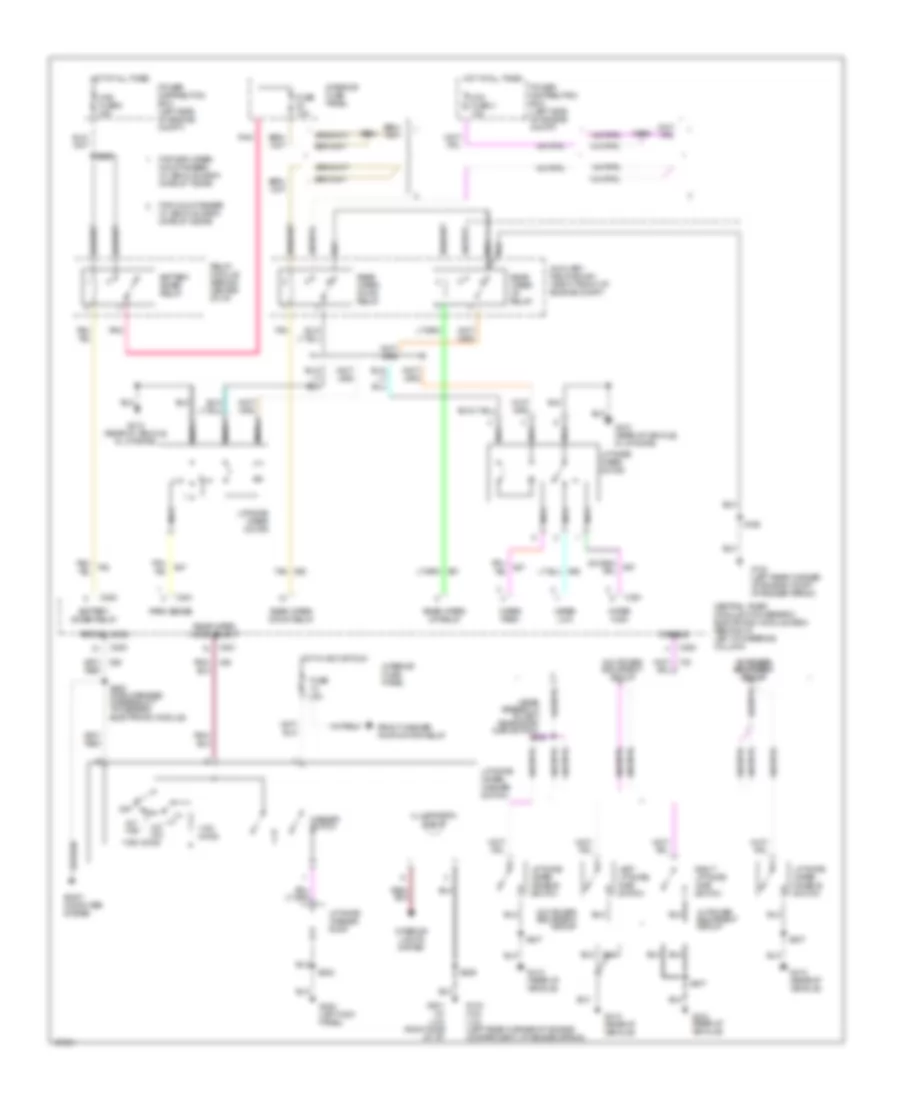 Электросхема заднего стеклоочистителя дворника и омывателя для Mercury Mountaineer 1997