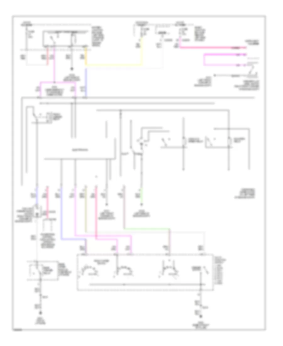 Электросхема передних стеклоочистителей дворников и омывателя лобового стекла для Mercury Mountaineer 2007