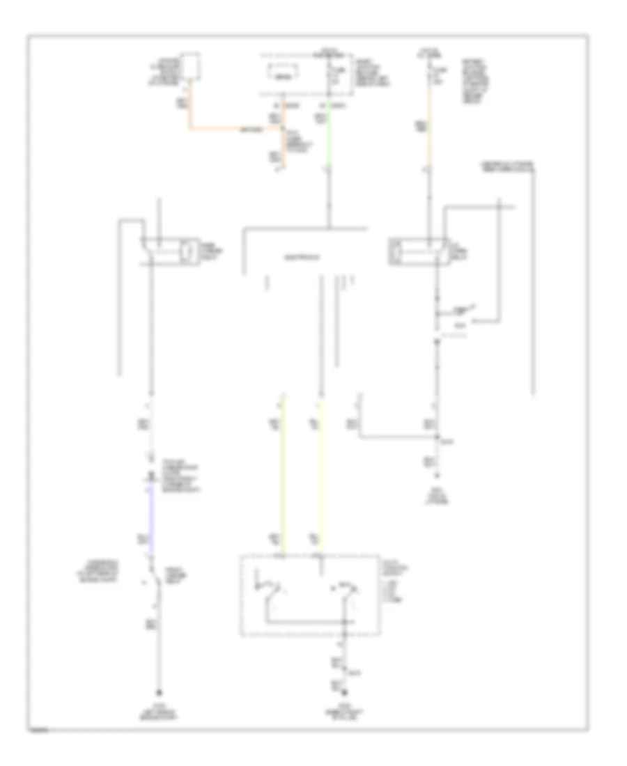 Электросхема заднего стеклоочистителя и омывателя стекла для Mercury Mountaineer 2007
