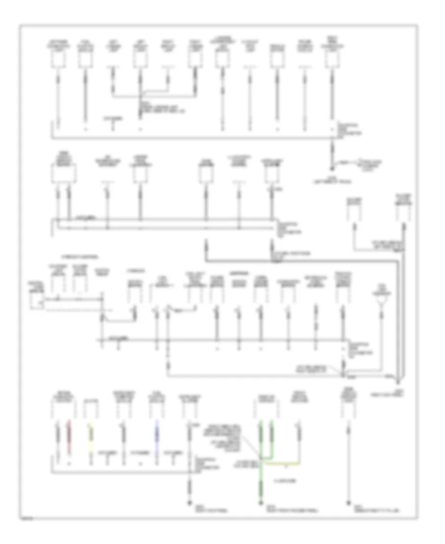 Ground Distribution Wiring Diagram 3 of 3 for Mercury Mystique 1997