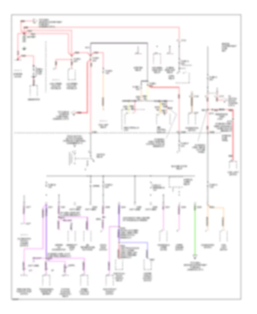 Power Distribution Wiring Diagram 1 of 3 for Mercury Mystique 1997