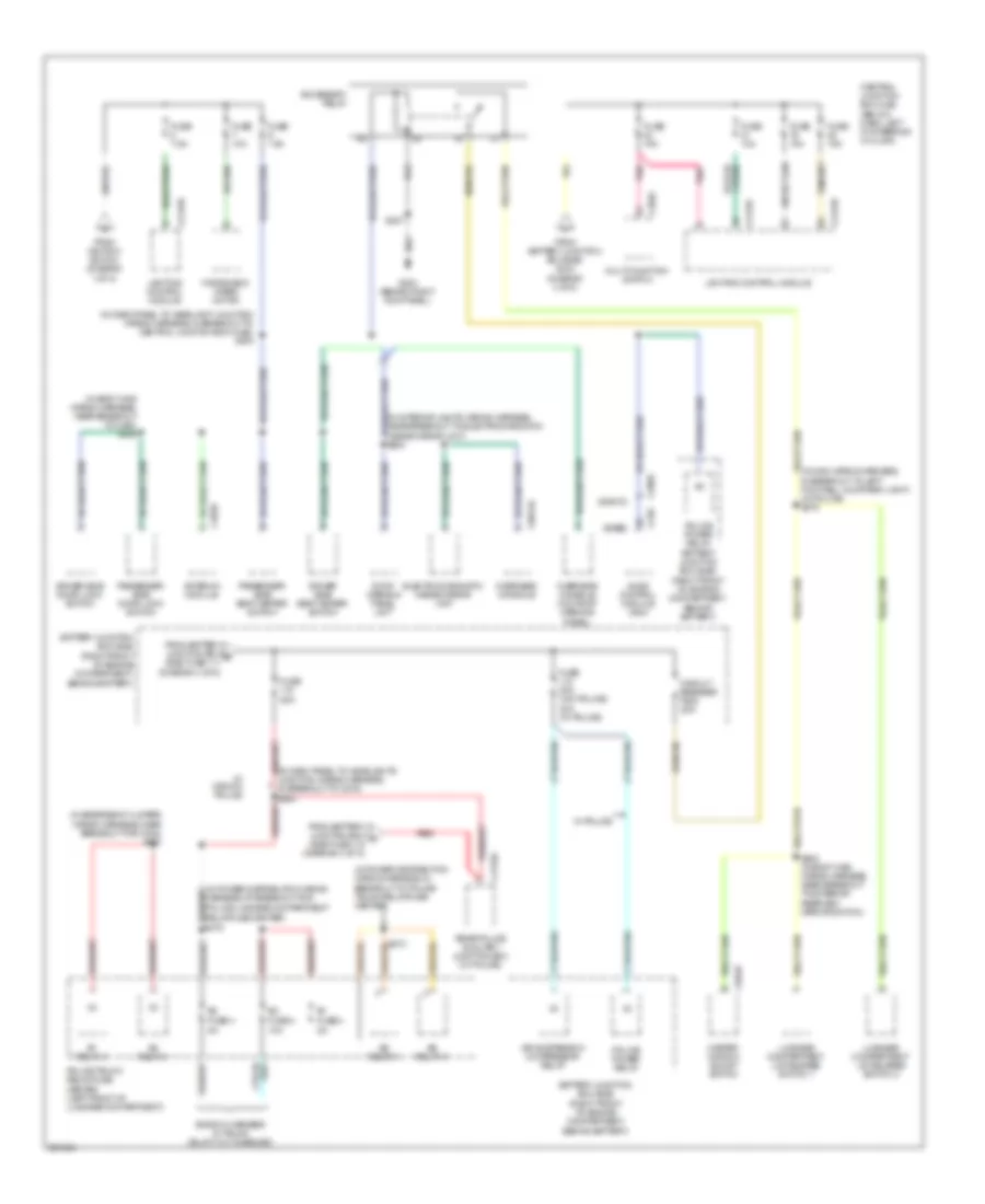 Power Distribution Wiring Diagram 5 of 5 for Mercury Grand Marquis GS 2008