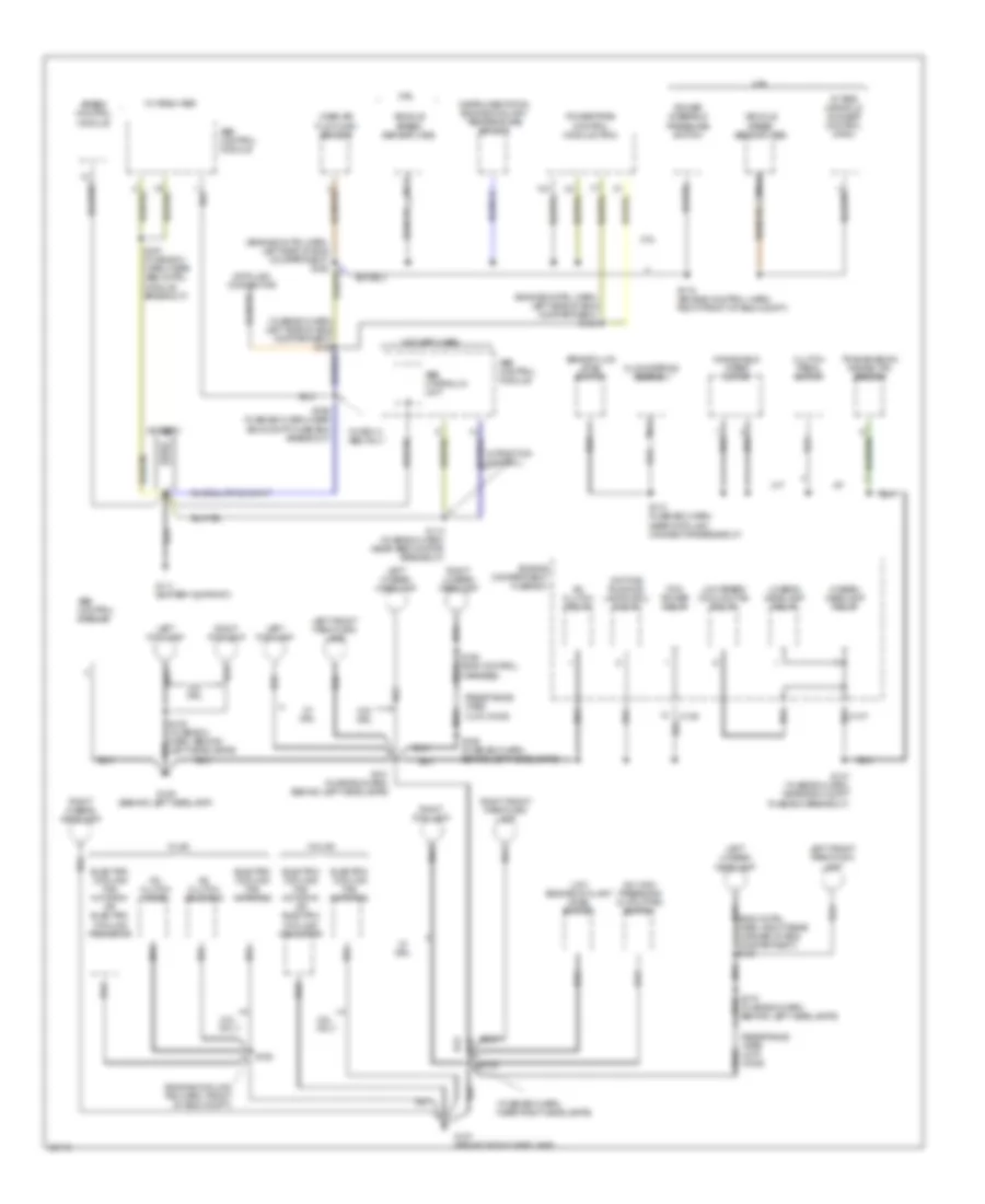 Ground Distribution Wiring Diagram 1 of 3 for Mercury Mystique GS 1997
