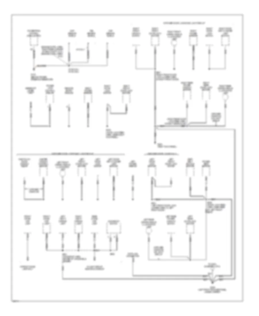 Ground Distribution Wiring Diagram (2 of 3) for Mercury Mystique GS 1997
