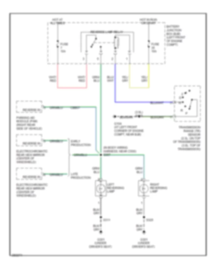 Backup Lamps Wiring Diagram A T Except Hybrid for Mercury Mariner 2008