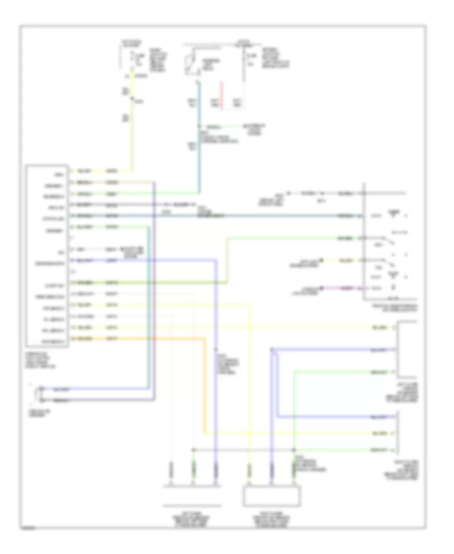 Parking Assistant Wiring Diagram, Except Hybrid for Mercury Mariner 2008