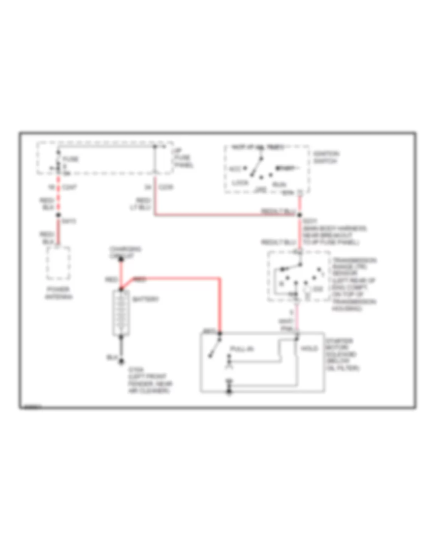 3 0L 12 Valve Starting Wiring Diagram for Mercury Sable GS 1997