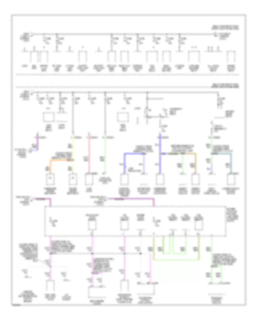 Power Distribution Wiring Diagram, Hybrid (3 of 5) for Mercury Mariner Premier 2008