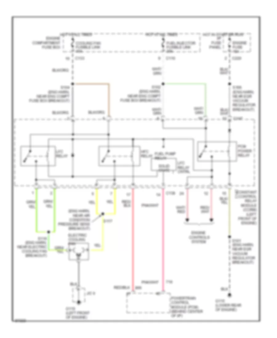 Cooling Fan Wiring Diagram for Mercury Tracer GS 1997