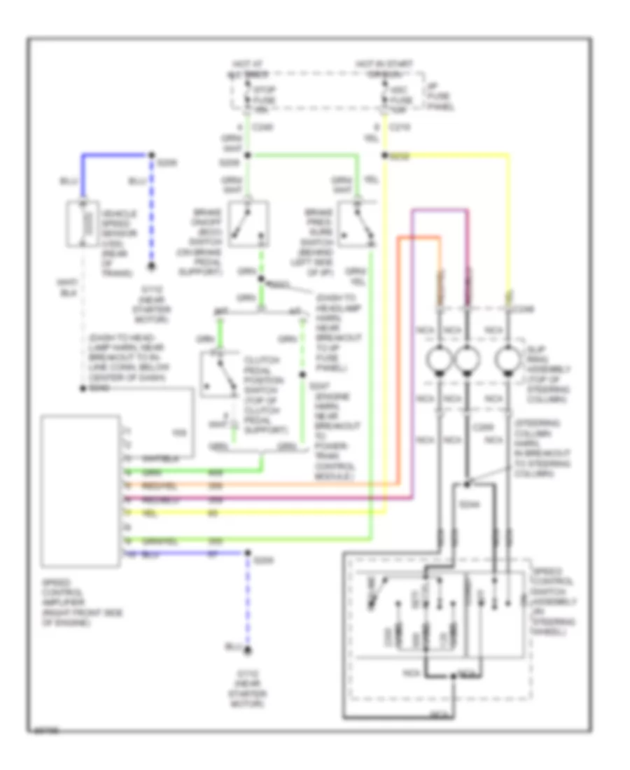 Cruise Control Wiring Diagram for Mercury Tracer GS 1997