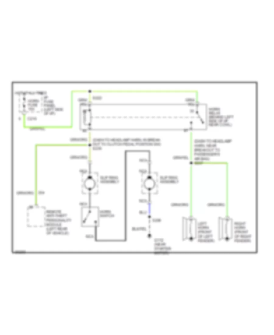 Horn Wiring Diagram for Mercury Tracer GS 1997