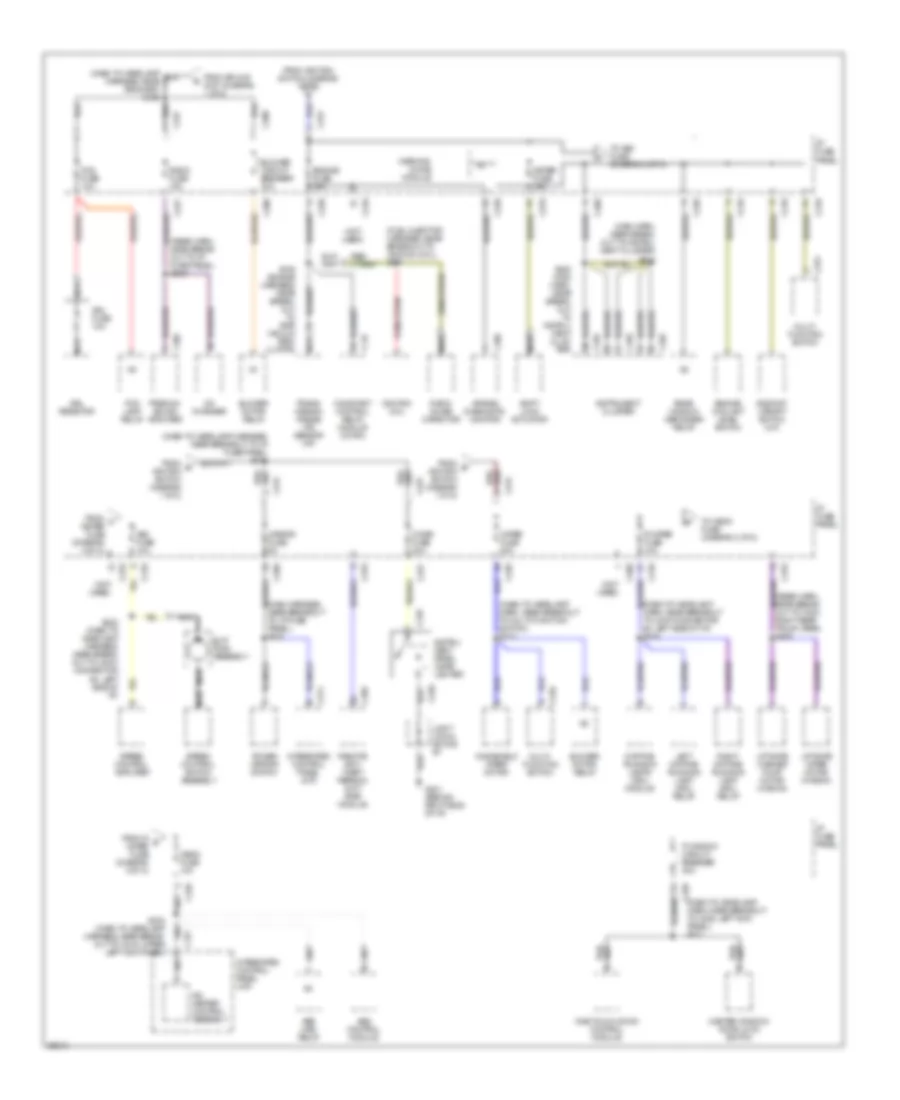 Power Distribution Wiring Diagram (2 of 2) for Mercury Tracer GS 1997