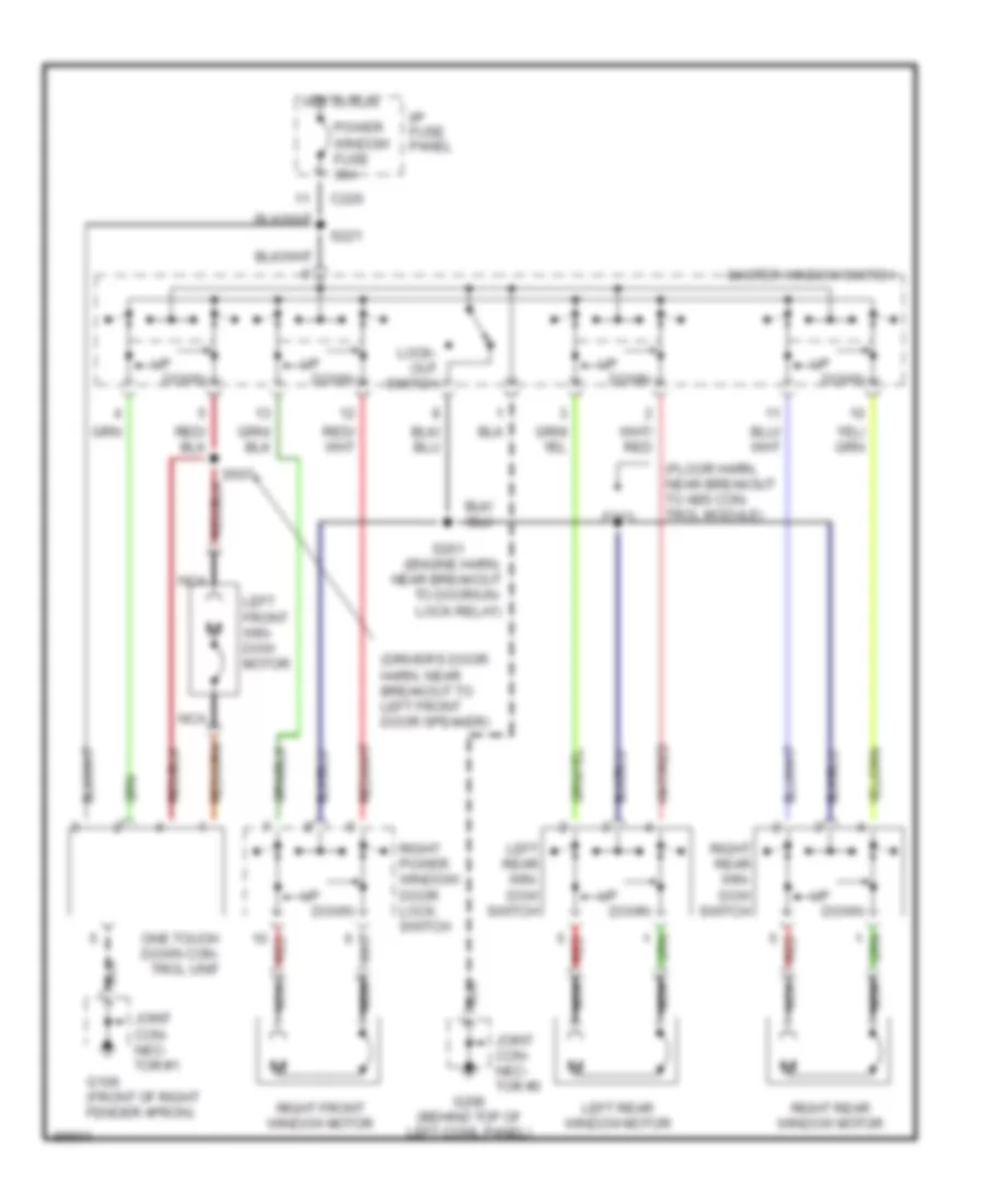 Power Window Wiring Diagram for Mercury Tracer GS 1997