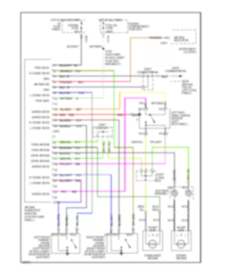 Supplemental Restraint Wiring Diagram for Mercury Tracer GS 1997