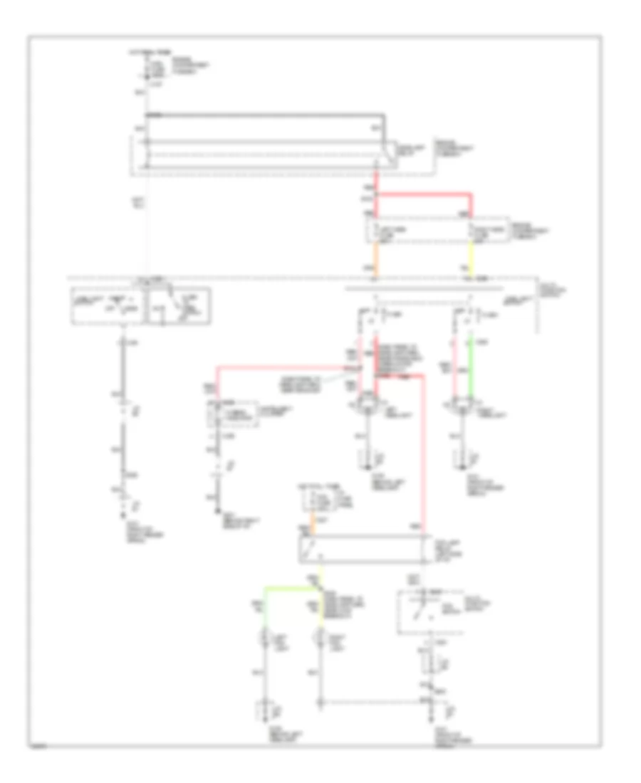 Headlight Wiring Diagram, without DRL for Mercury Tracer LS 1997