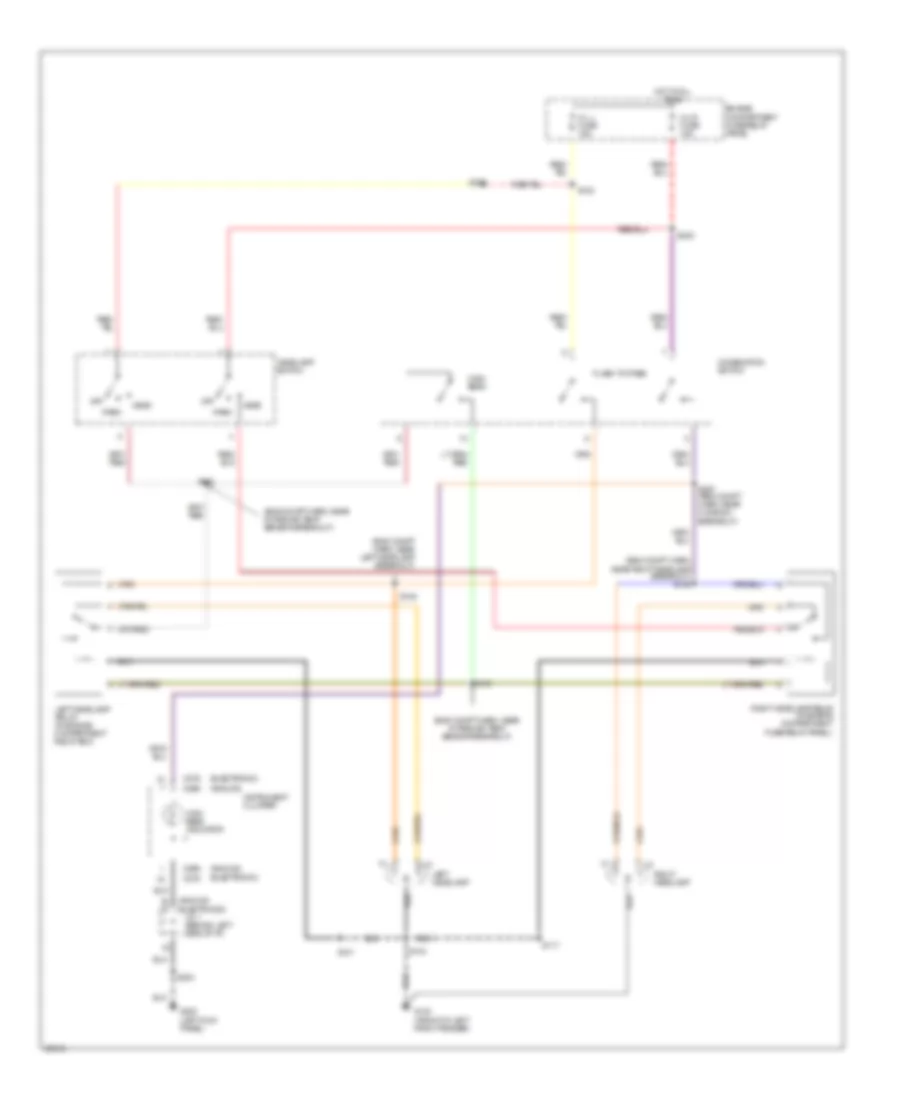 Headlight Wiring Diagram, without DRL for Mercury Villager GS 1997