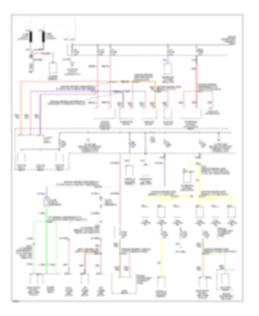 Power Distribution Wiring Diagram 1 of 4 for Mercury Villager GS 1997