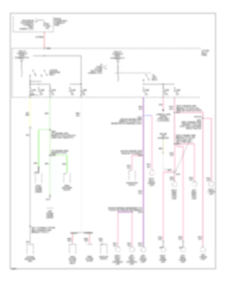 Power Distribution Wiring Diagram 3 of 4 for Mercury Villager GS 1997