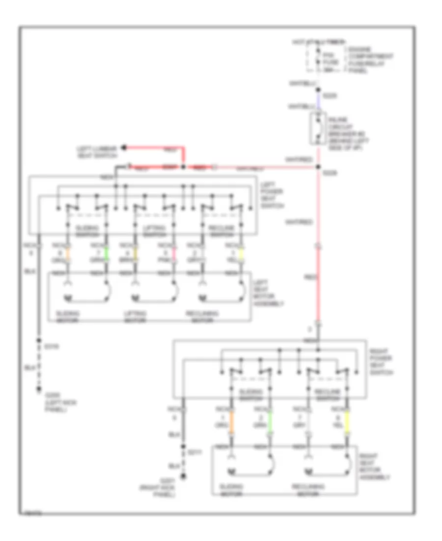 Power Seat Wiring Diagram for Mercury Villager GS 1997