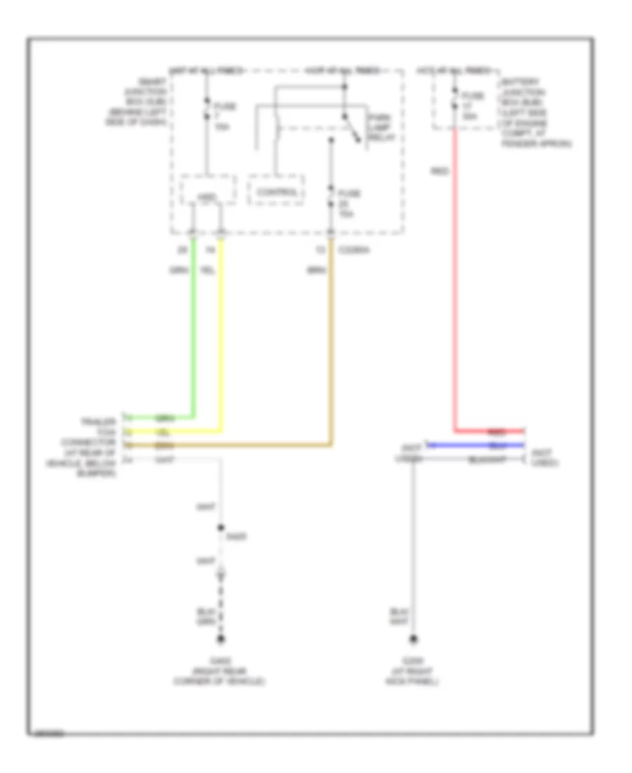 Trailer Tow Wiring Diagram, with Light Duty for Mercury Mountaineer 2008