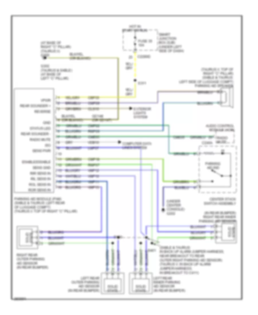 Parking Assistant Wiring Diagram for Mercury Sable 2008