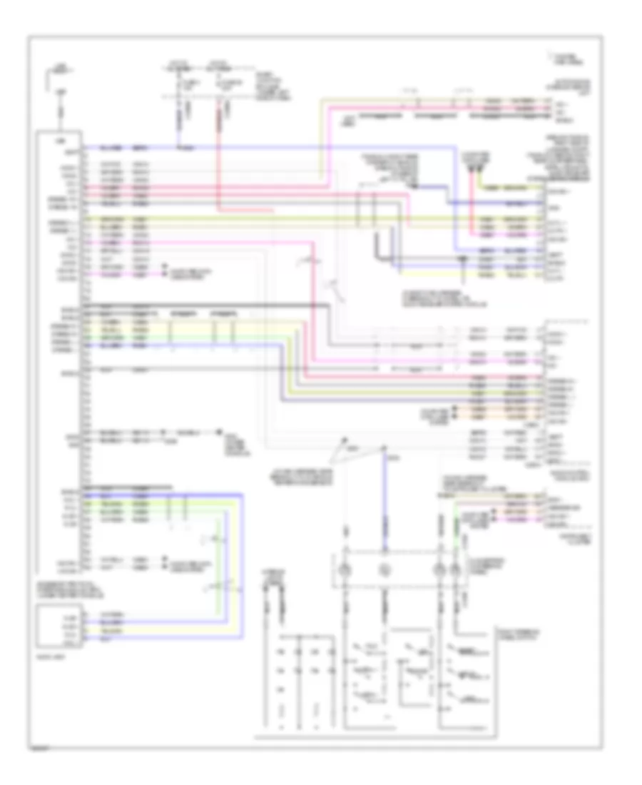 Premium Radio Wiring Diagram, with SYNC for Mercury Sable 2008