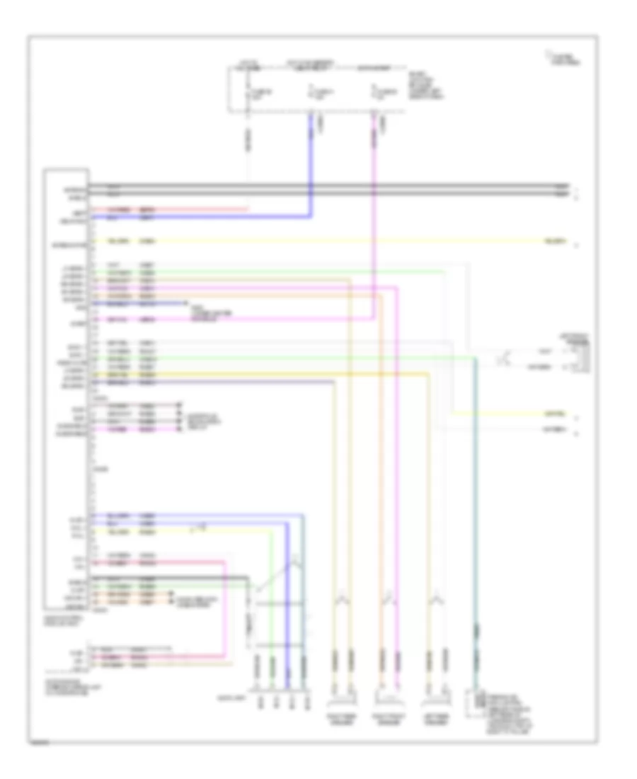Premium Radio Wiring Diagram, without SYNC (1 of 2) for Mercury Sable 2008