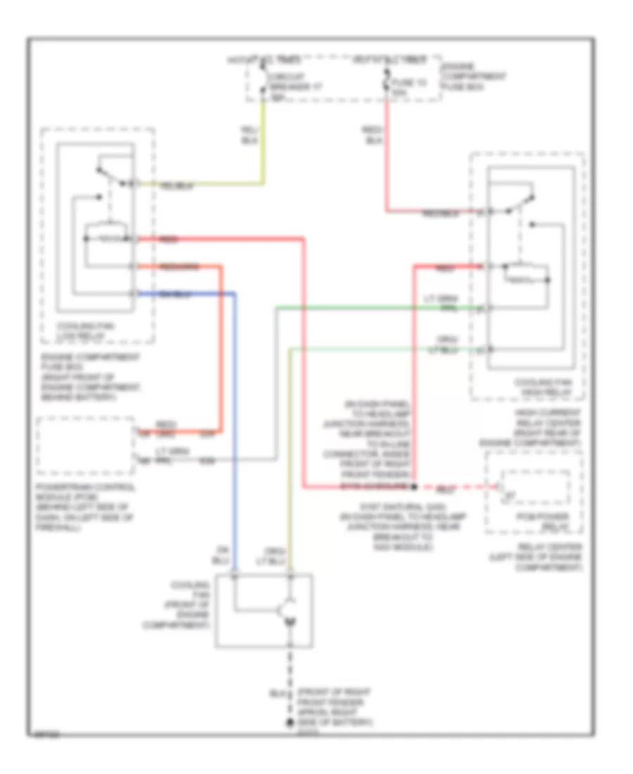 Cooling Fan Wiring Diagram for Mercury Grand Marquis GS 1998